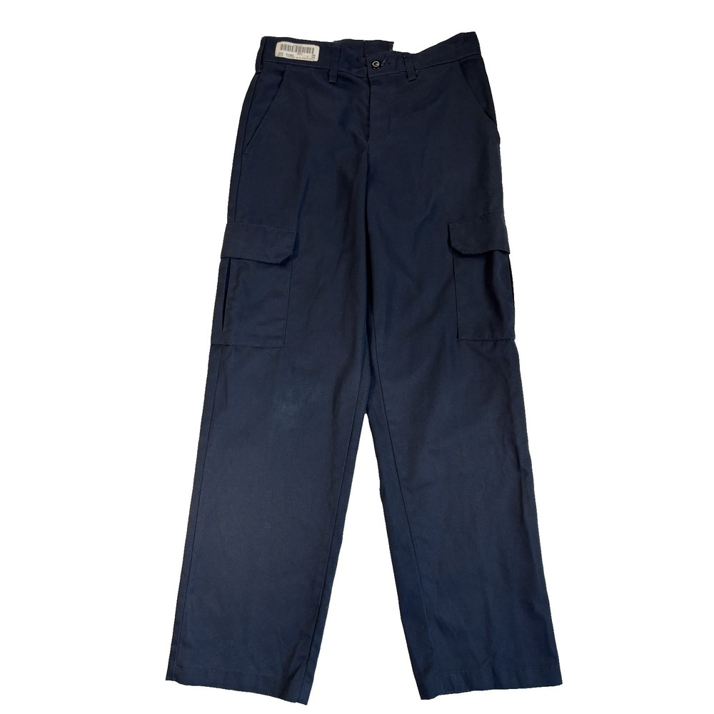 Red Kap Mens 30X32 Navy Blue Straight Leg Cargo Pants Workwear Twill Shop Rugged